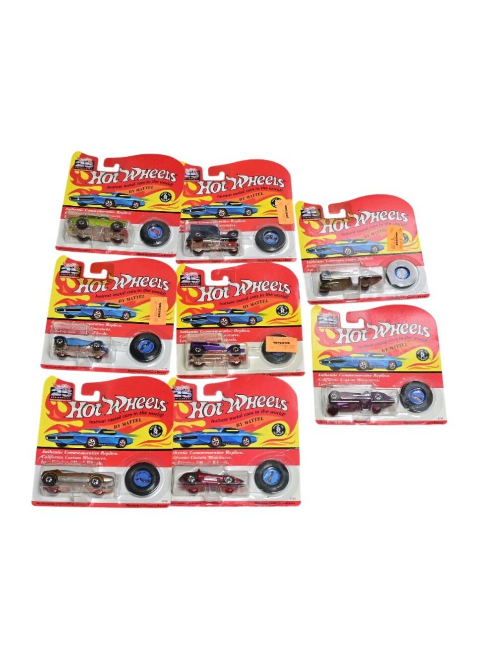 Hot Wheels Red Line 25th Anniversary Lot Of 8 New In Package